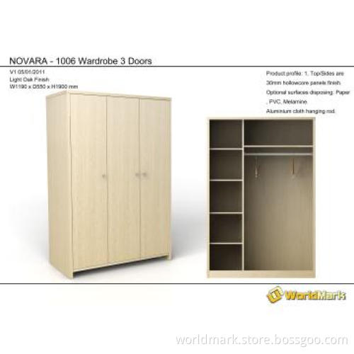 Novara 1006 Wardrobe 3 Doors